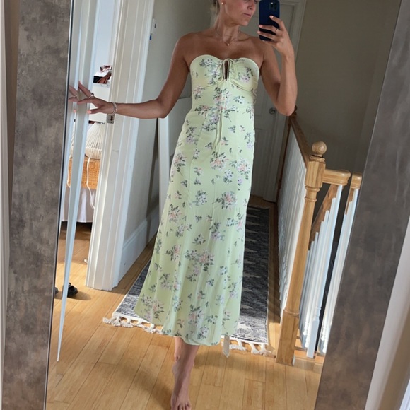Abercrombie & Fitch | Dresses | Abercrombie Wedding Guest Dress Light Green  Floral | Poshmark